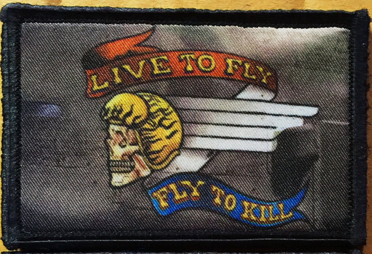 Live to Fly' A10 Warthog Nose Art Morale Patch Morale Patches Redheaded T Shirts 