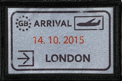 London, England Passport Stamp Morale Patch 2x3