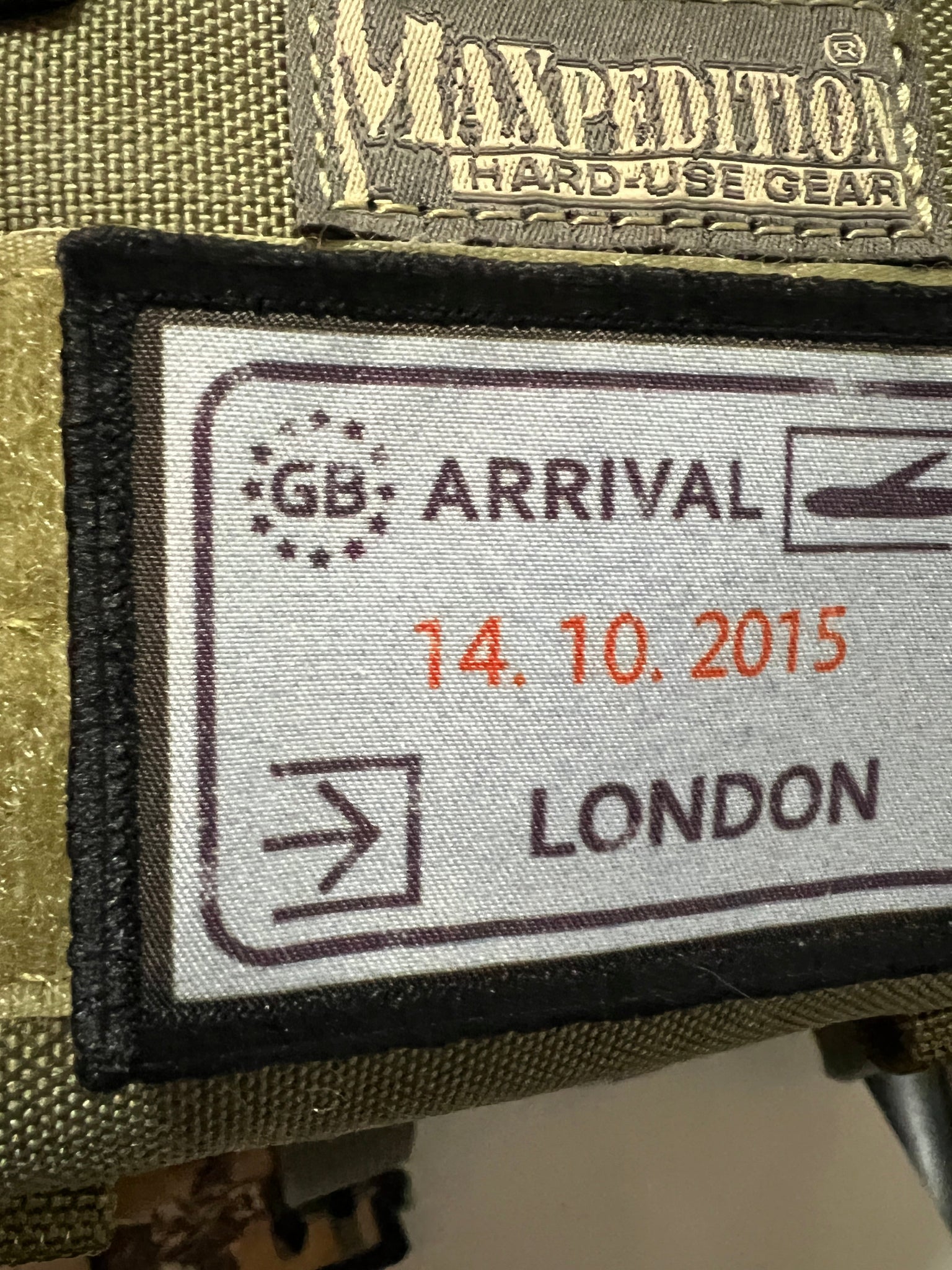 London, England Passport Stamp Morale Patch 2x3