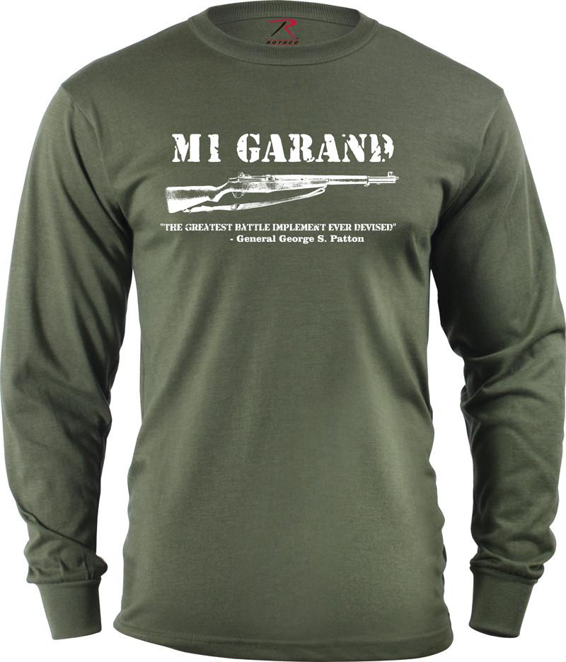 M1 Garand T Shirt T Shirts Redheaded T Shirts Small Long Sleeve Olive Drab 