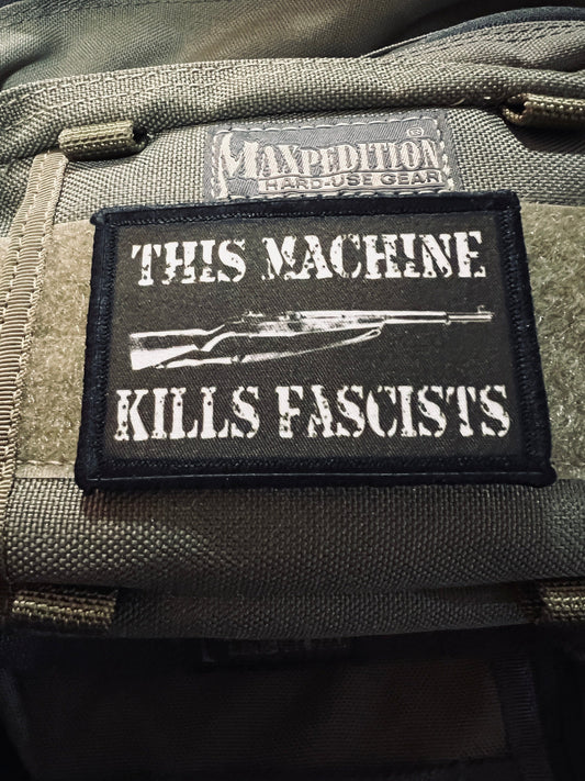 M1 Garand This Machine Kills Fascists Morale Patch Morale Patches Redheaded T Shirts 