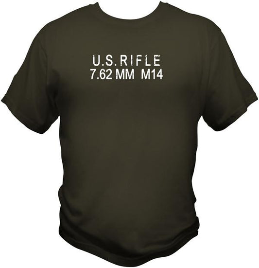 M14 Receiver Stamp T Shirt T Shirts Redheaded T Shirts Small Olive Drab 