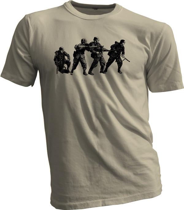 MG42 Team in Dot Camo T Shirt T Shirts Redheaded T Shirts Small Sand 