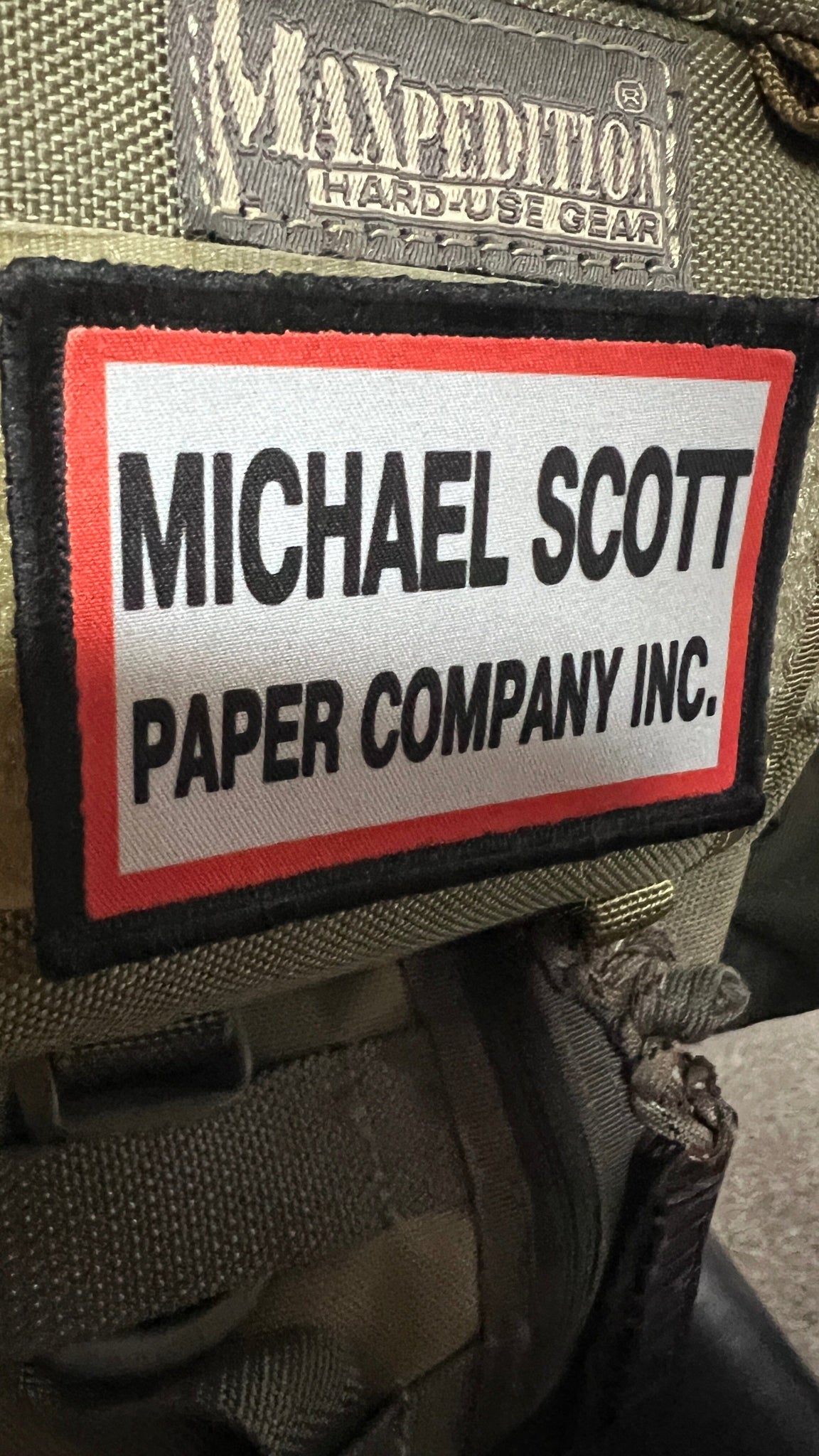 Dunder Mifflin Paper Company Velcro Morale Patch