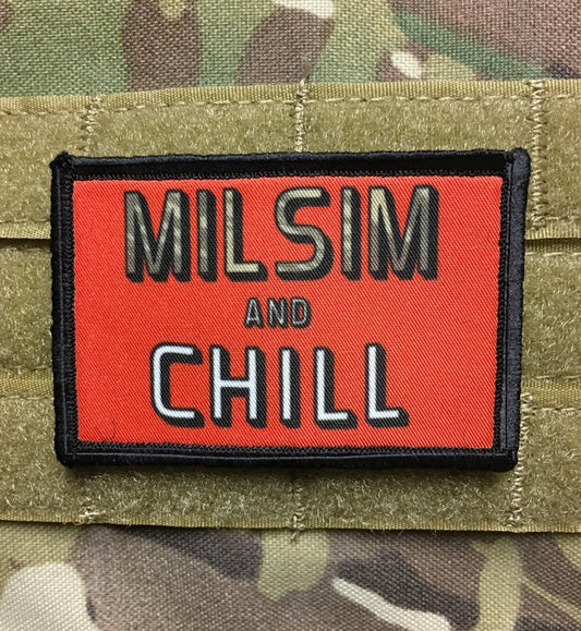 Milsim and Chill Morale Patch Morale Patches Redheaded T Shirts 