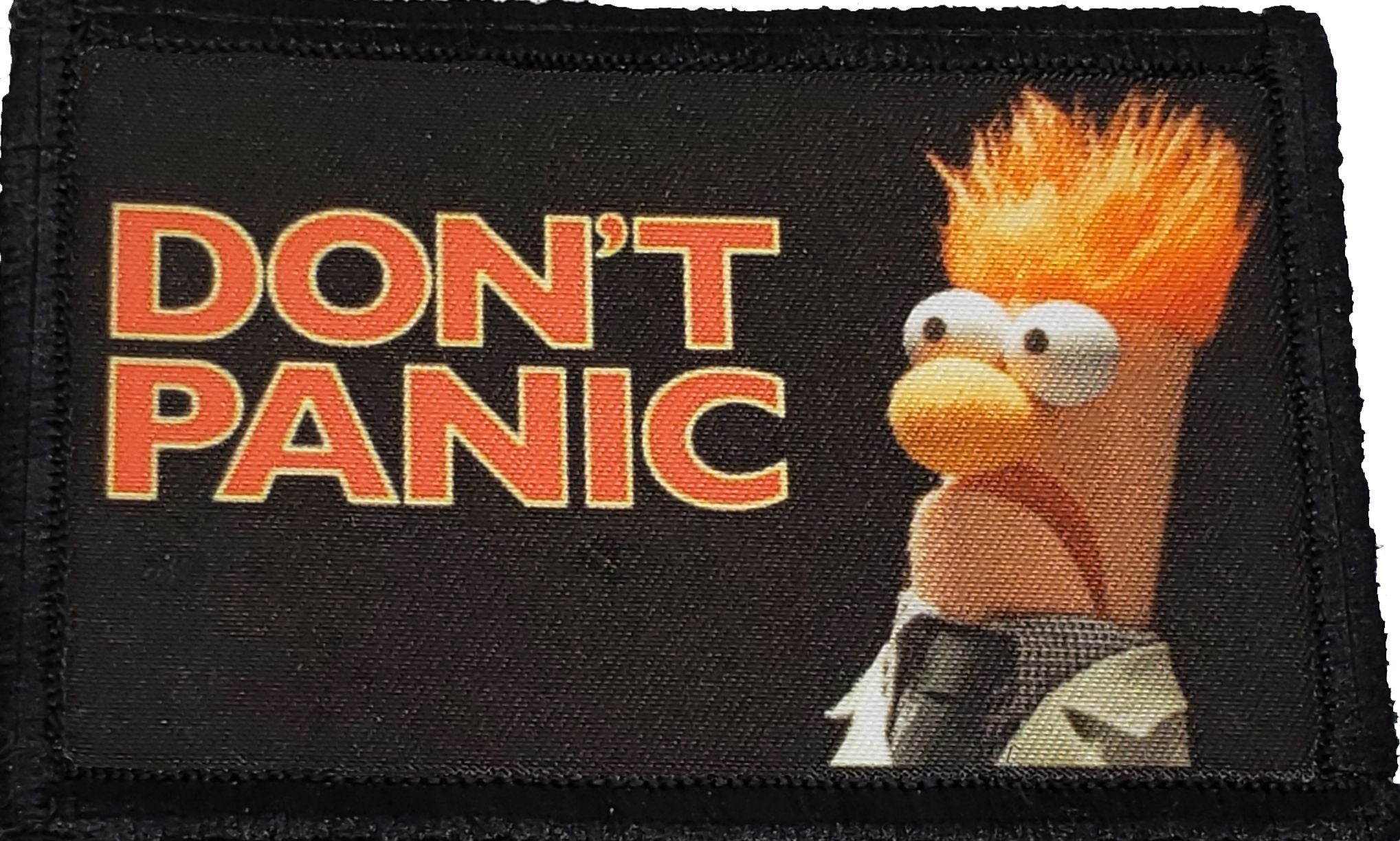 Muppets Beaker Don't Panic Morale Patch Morale Patches Redheaded T Shirts 