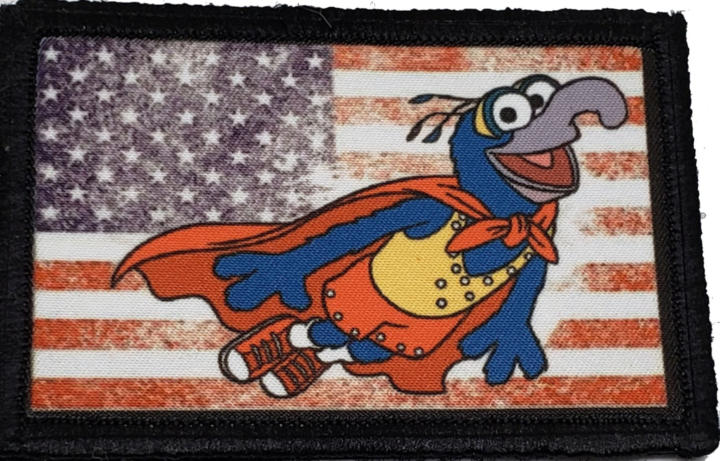 Muppets Gonzo the Great USA Flag Morale Patch Morale Patches Redheaded T Shirts 