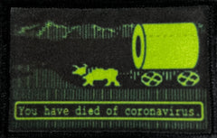 Oregon Trail You Have Died of Coronavirus Morale Patch Morale Patches Redheaded T Shirts 