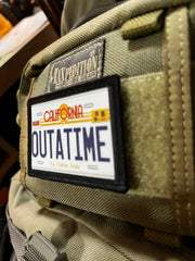 OUTATIME License Plate Morale Patch Morale Patches Redheaded T Shirts 