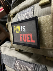 Pain is Fuel Morale Patch Morale Patches Redheaded T Shirts 