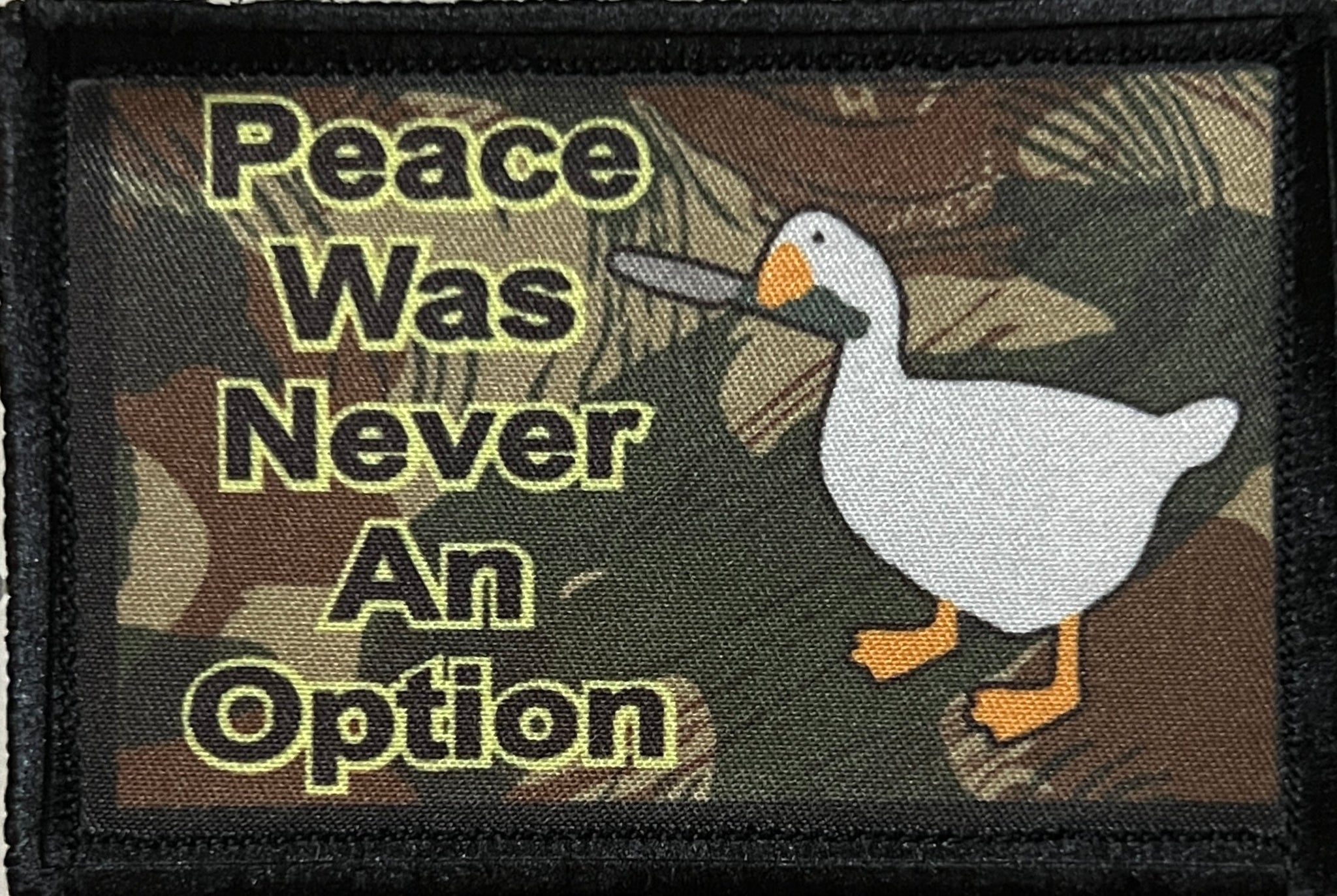 Peace Was Never an Option Morale Patch Morale Patches Redheaded T Shirts 