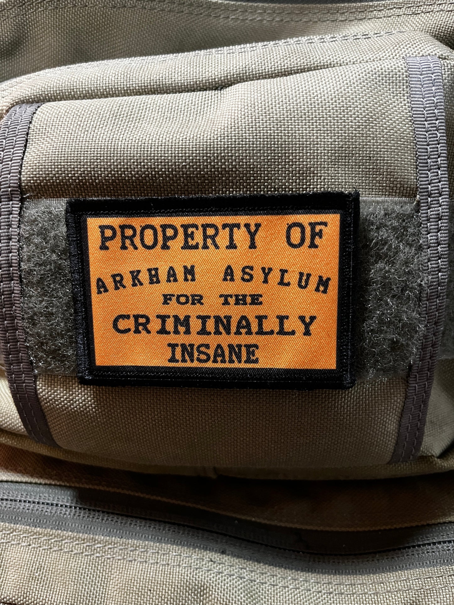 Property of Arkham Asylum Morale Patch Morale Patches Redheaded T Shirts 