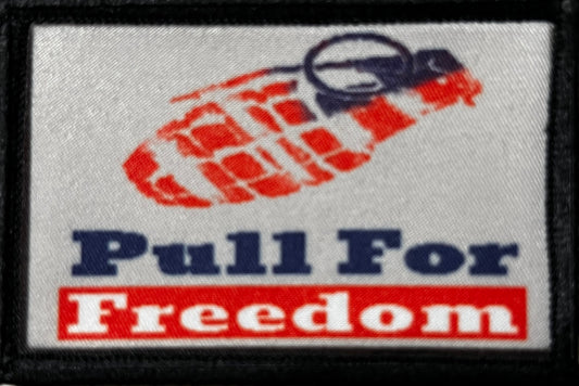 Pull for Freedom Grenade Morale Patch Morale Patches Redheaded T Shirts 