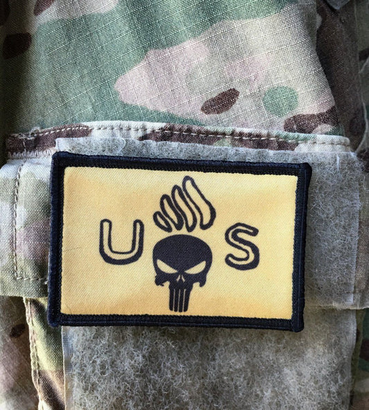 Punisher / Flaming Bomb Morale Patch Morale Patches Redheaded T Shirts 