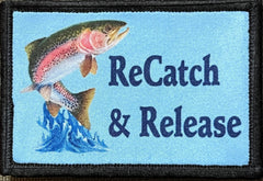 ReCatch and Release Fly Fishing Morale Patch Morale Patches Redheaded T Shirts 