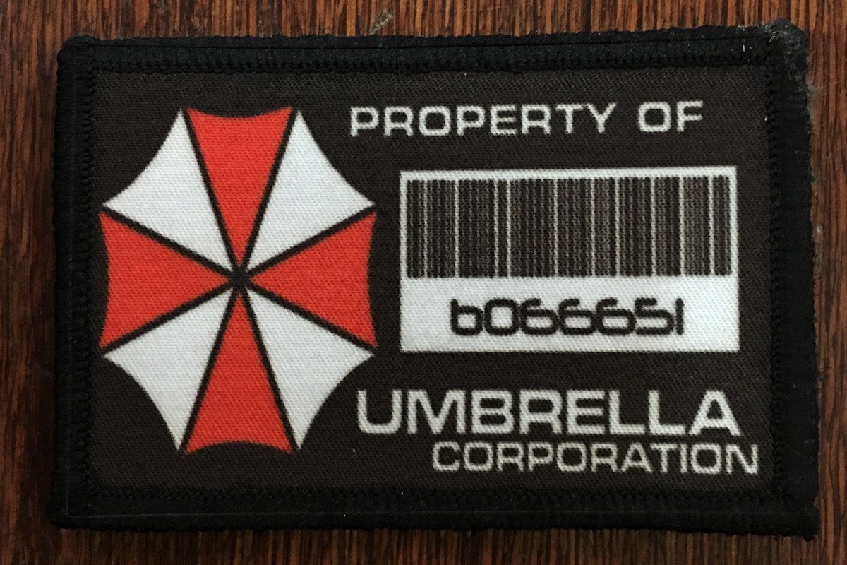 Resident Evil Property of Umbrella Corporation Morale Patch Morale Patches Redheaded T Shirts 