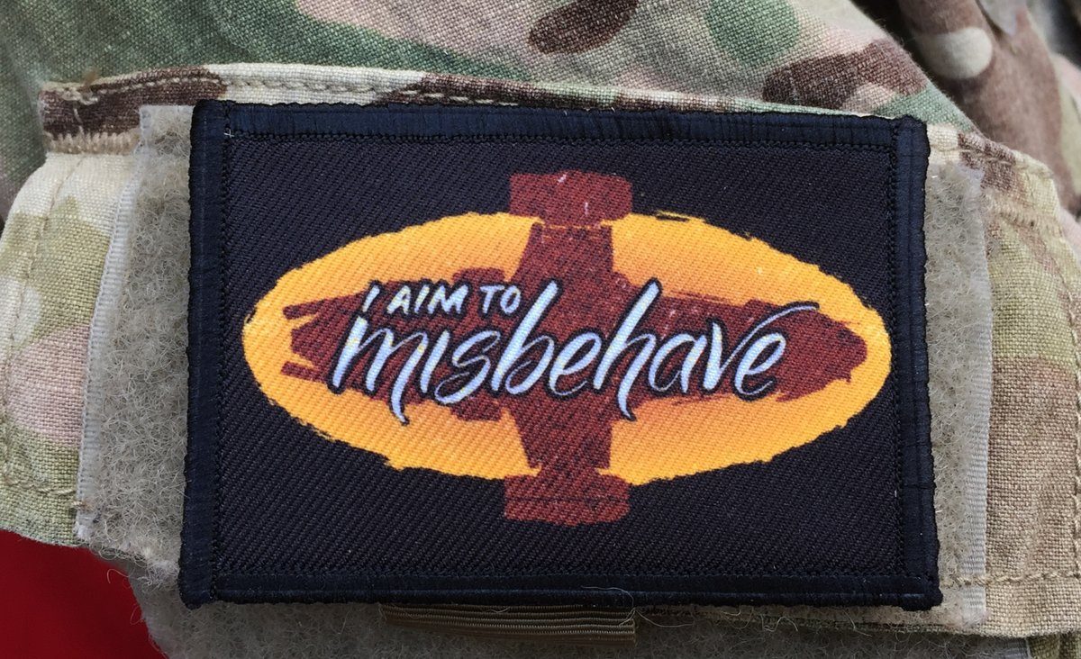 Serenity Firelfy I Aim to Misbehave Velcro Morale Patch Morale Patches Redheaded T Shirts 