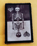 Skeleton Hearts Playing Card Morale Patch Morale Patches Redheaded T Shirts 