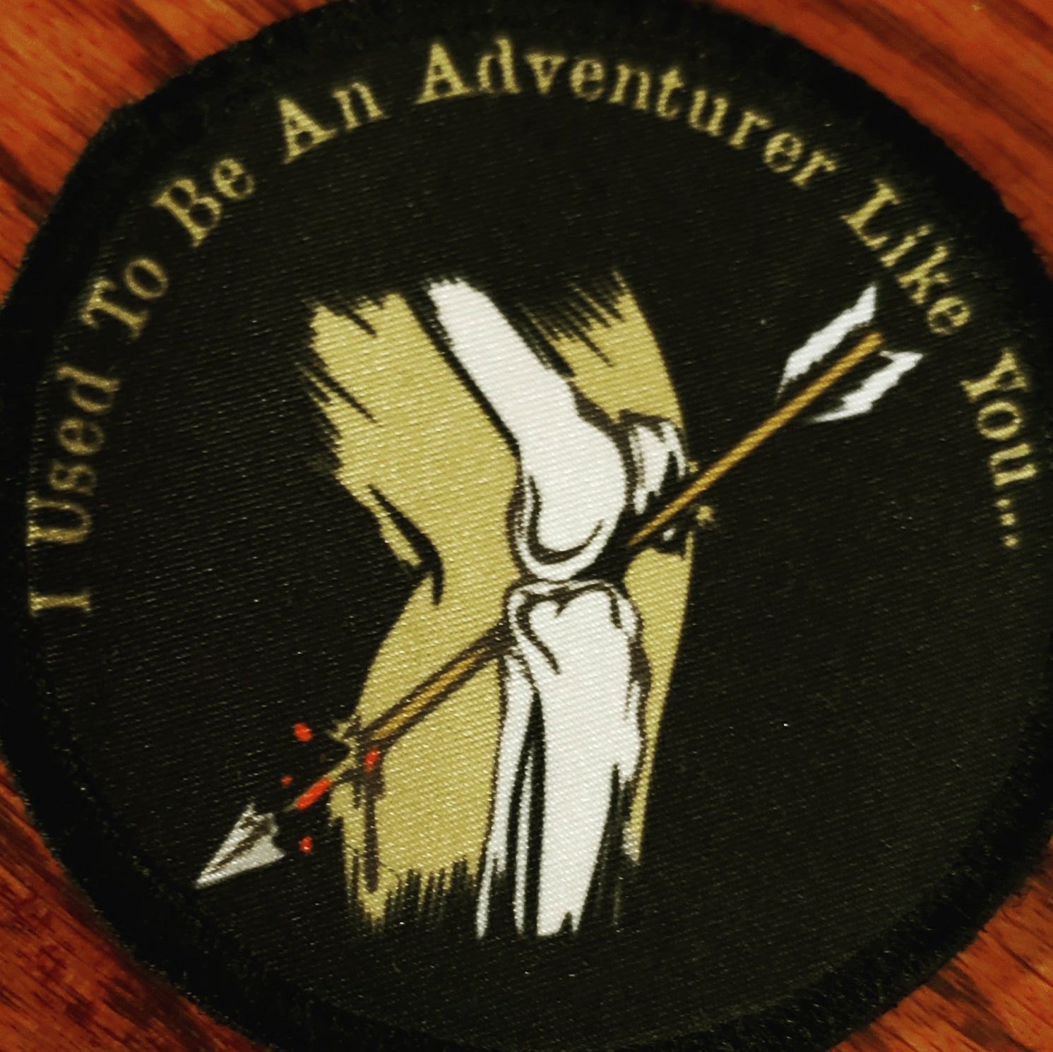 Skyrim I Used To Be An Adventurer Like You Arrow to the Knee Morale Patch Morale Patches Redheaded T Shirts 