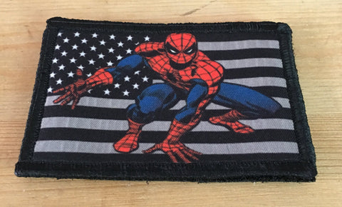 Spiderman USA Flag Morale Patch