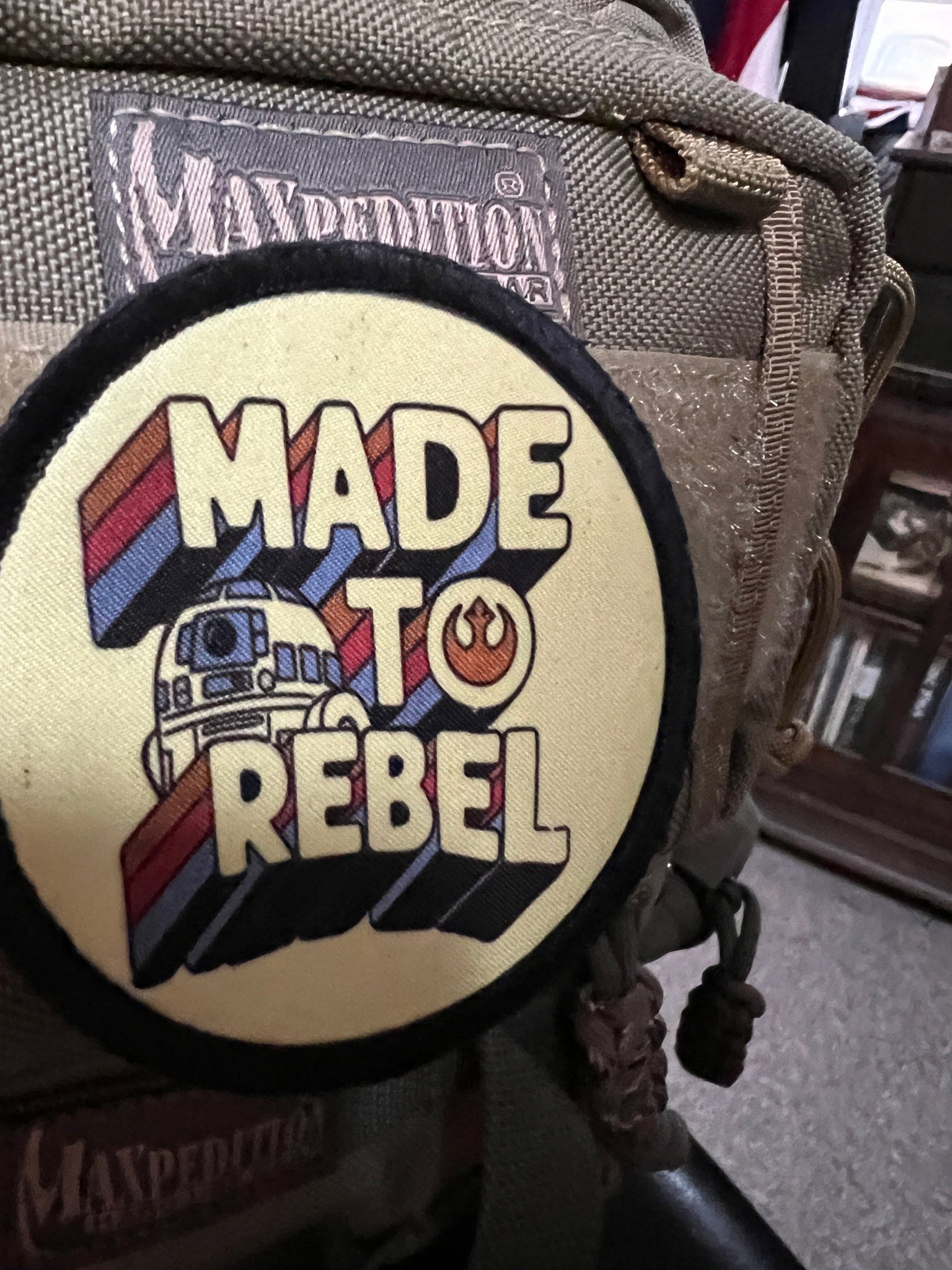 R2D2 Star Wars Made to Rebel Funny Velcro Morale Patch