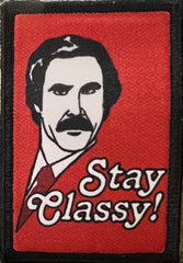 Stay Classy Ron Burgundy Morale Patch Morale Patches Redheaded T Shirts 