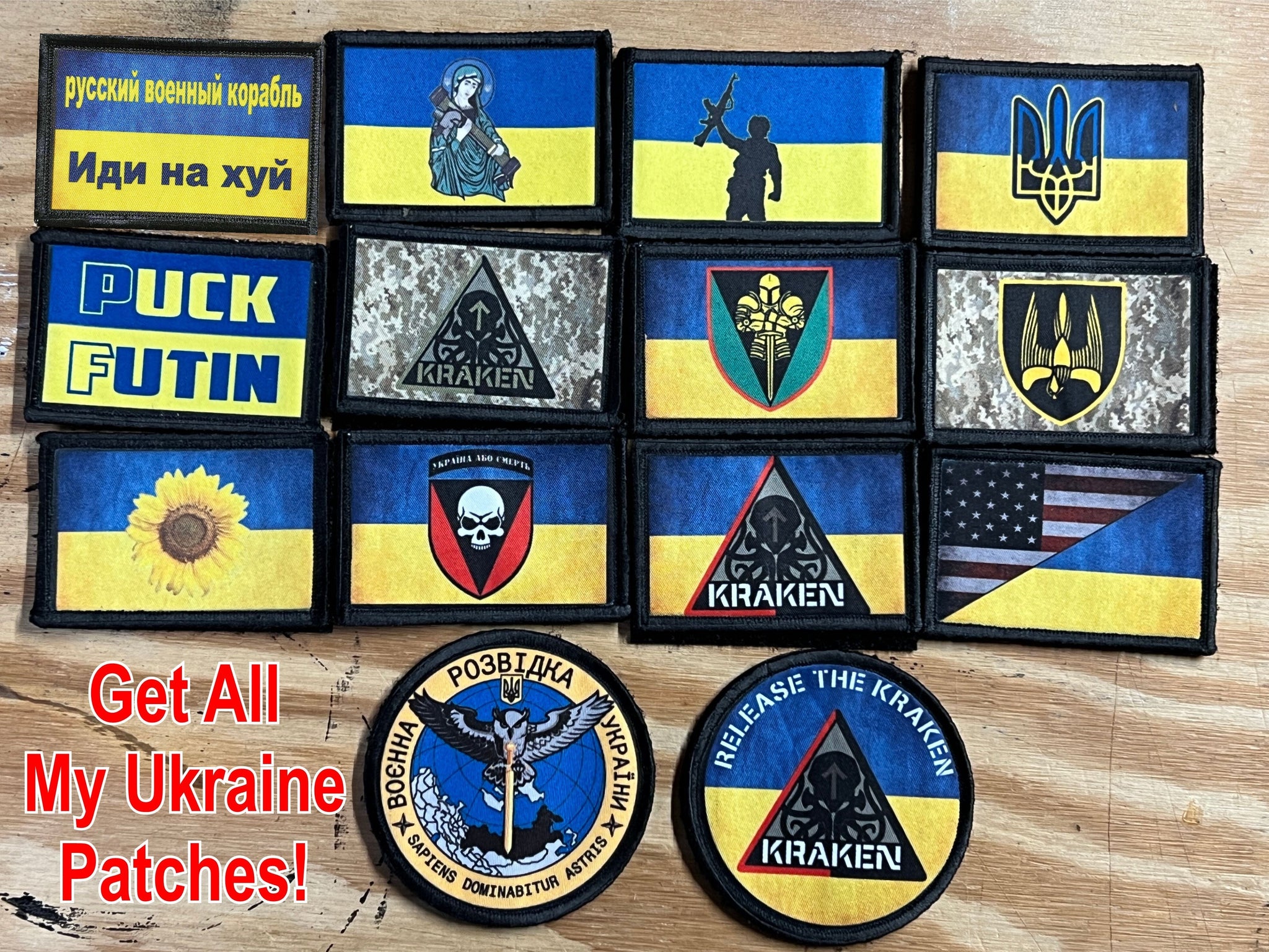 Subdued 46th Donbass Ukrainian Flag Morale Patch Morale Patches Redheadedtshirts.com 