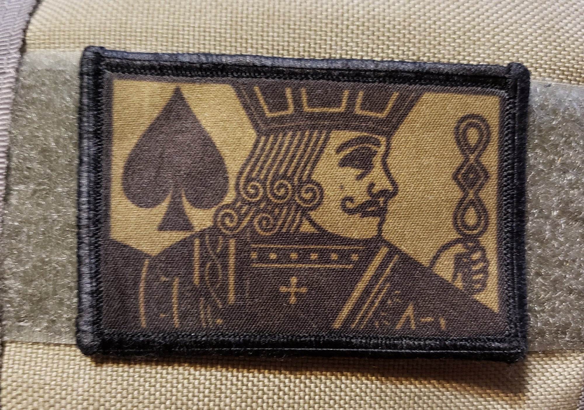 Subdued King of Spades Morale Patch Morale Patches Redheaded T Shirts 