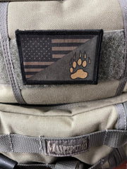 Subdued Tracker Paw /USA Flag Morale Patch Morale Patches Redheaded T Shirts 