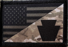 Subdued USA Flag / 28th infantry Bloody Bucket Morale Patch Morale Patches Redheaded T Shirts 