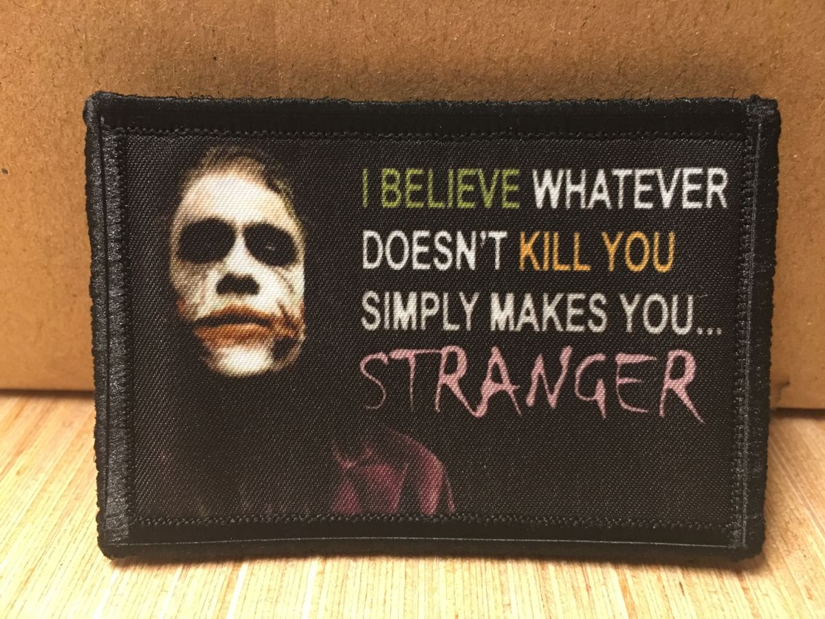 The Joker "Strange" Morale Patch Morale Patches Redheaded T Shirts 