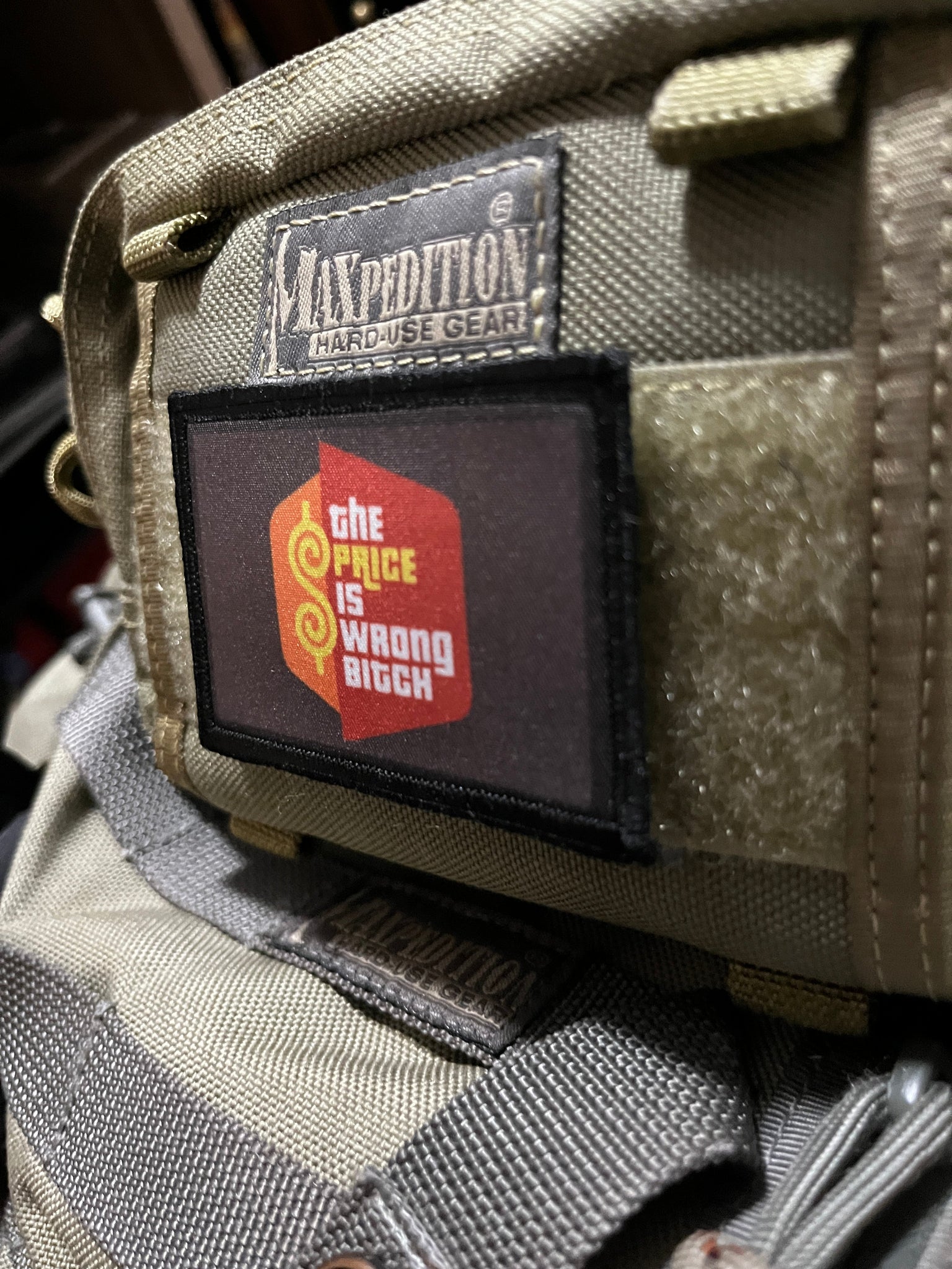 The Price is Wrong Bitch Morale Patch Morale Patches Redheaded T Shirts 