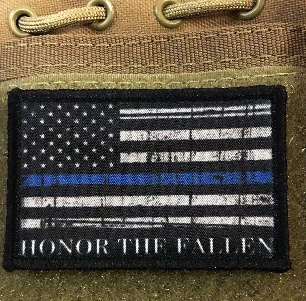 Thin Blue Line 'Honor The Fallen' Morale Patch Morale Patches Redheaded T Shirts 