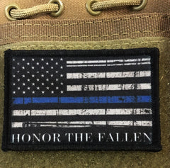 Thin Blue Line 'Honor The Fallen' Morale Patch Morale Patches Redheaded T Shirts 