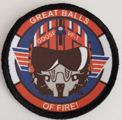 Top Gun Goose Great Balls of Fire Morale Patch Morale Patches Redheaded T Shirts 