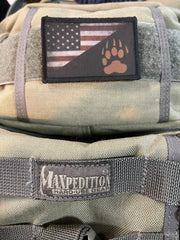Tracker Paw /USA Flag Morale Patch Morale Patches Redheaded T Shirts 