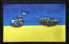 Ukraine Tractor Pulling Russian Tank Morale Patch Morale Patches Redheaded T Shirts 
