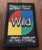 UNO Draw Four Card Morale Patch Morale Patches Redheaded T Shirts 
