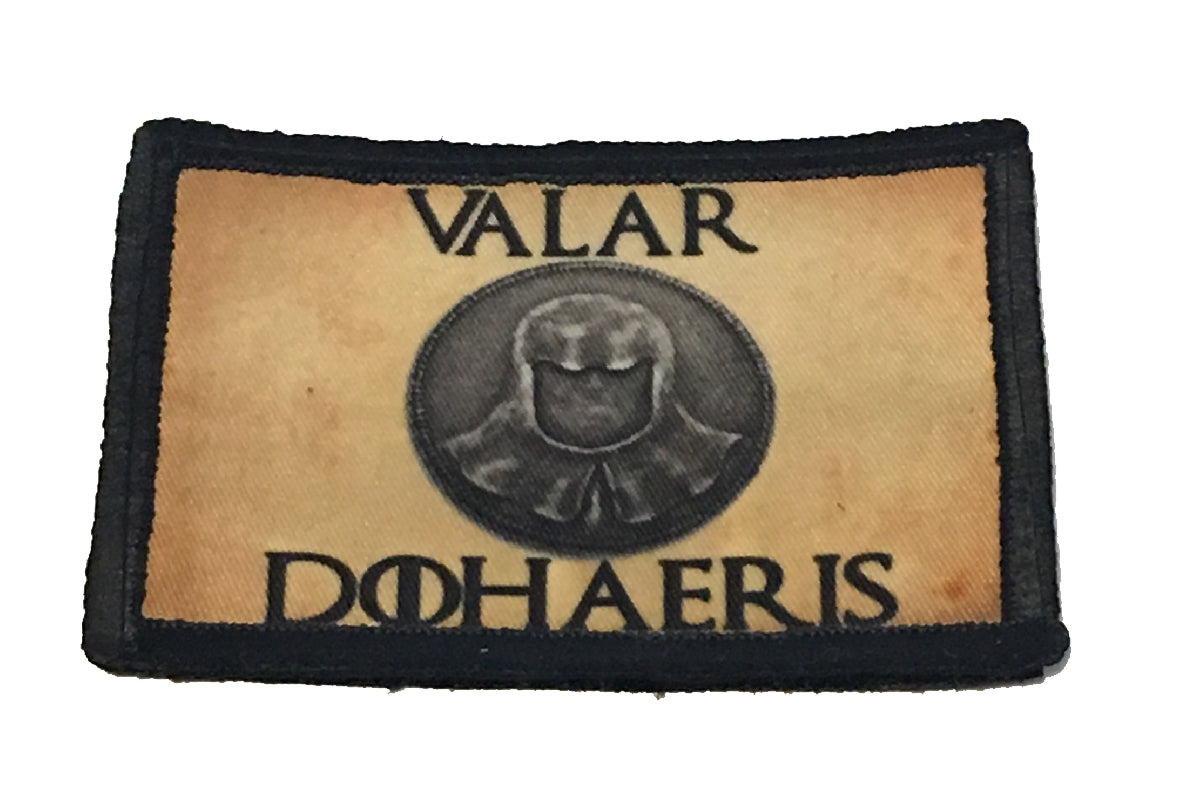 Valar DOHAERIS Game of Thrones Morale Patch Morale Patches Redheaded T Shirts 