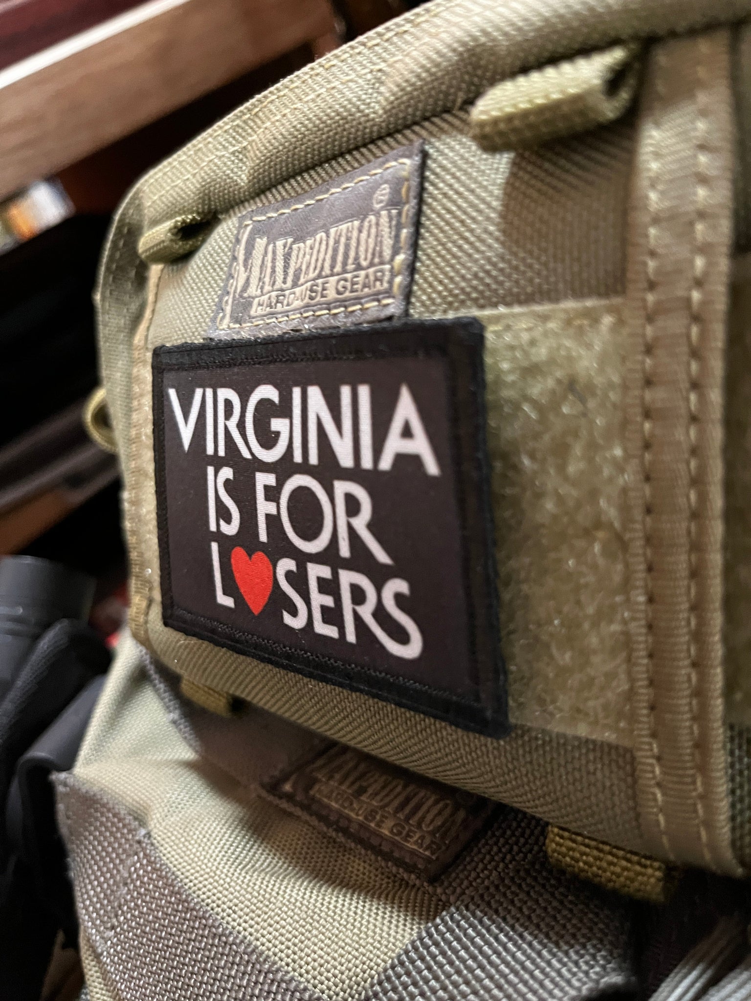Virginia is for Losers Morale Patch Morale Patches Redheaded T Shirts 