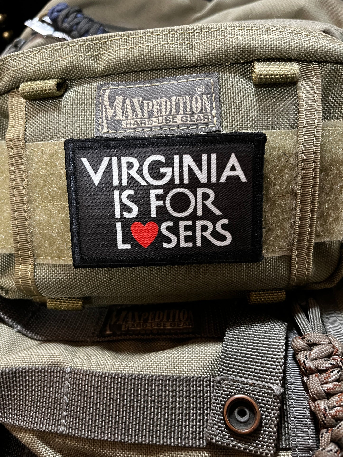 Virginia is for Losers Morale Patch Morale Patches Redheaded T Shirts 