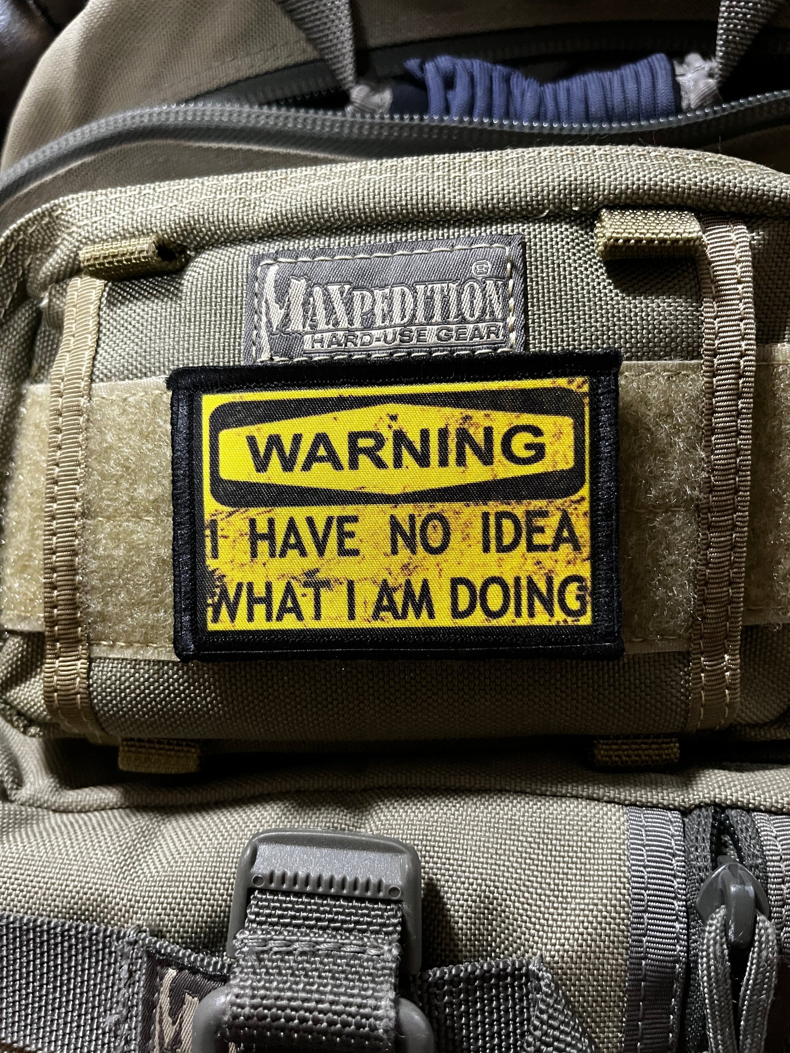 Warning I Have No Idea What I Am Doing Morale Patch Morale Patches Redheaded T Shirts 