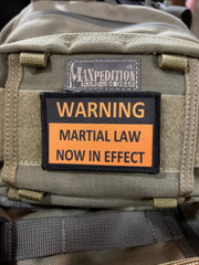 WARNING Martial Law in Effect Morale Patch Morale Patches Redheaded T Shirts 
