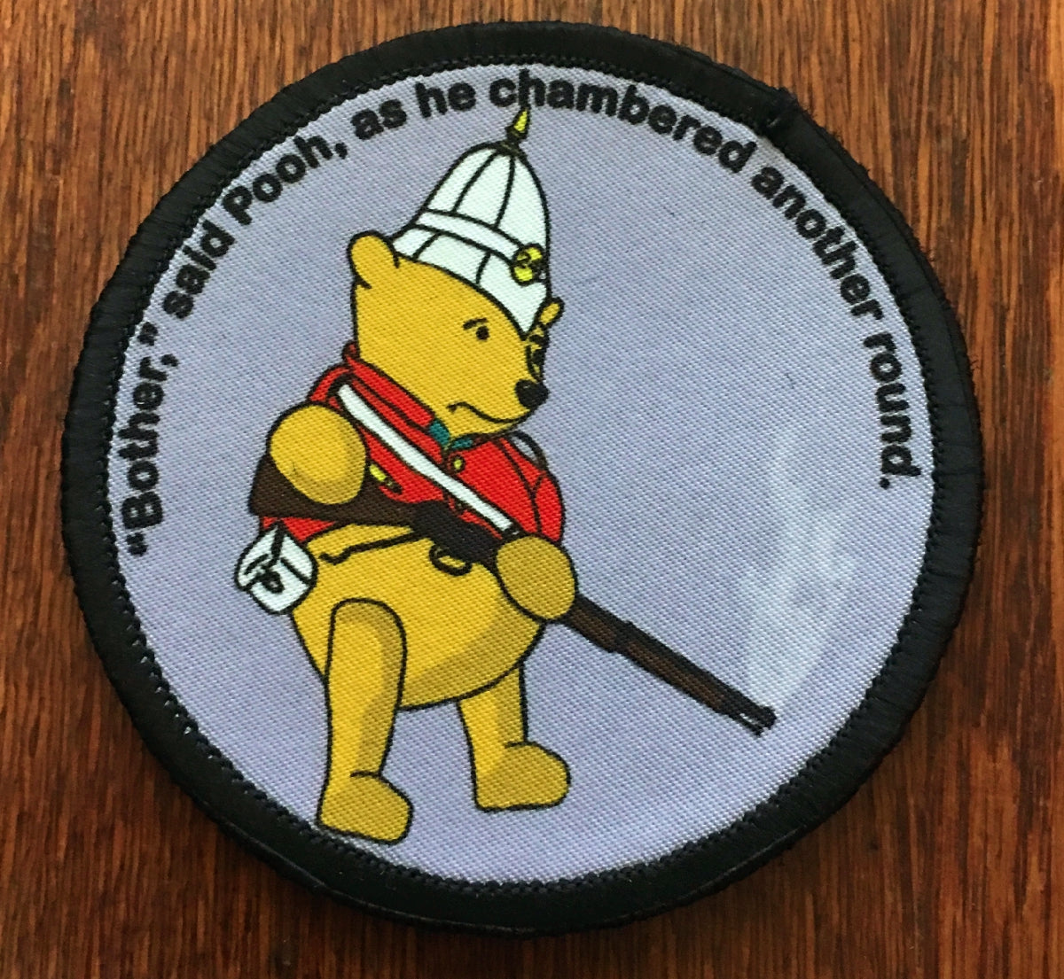 Winnie the Pooh Martini Henry ROUND Morale Patch Morale Patches Redheaded T Shirts 