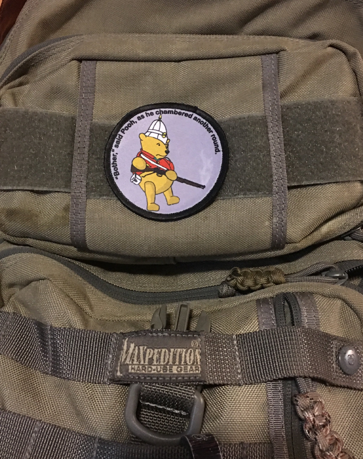 Winnie the Pooh Martini Henry ROUND Morale Patch Morale Patches Redheaded T Shirts 