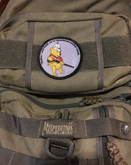 Winnie the Pooh with Martini Henry Round Morale Patch Morale Patches Redheaded T Shirts 