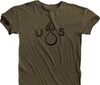 WWII US Army Flaming Bomb T Shirt T Shirts Redheaded T Shirts Small Olive Drab 